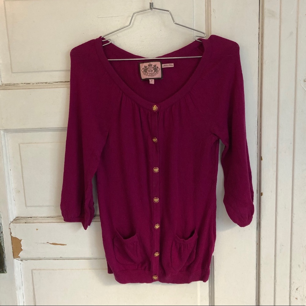 Juicy Couture Magenta Cardigan